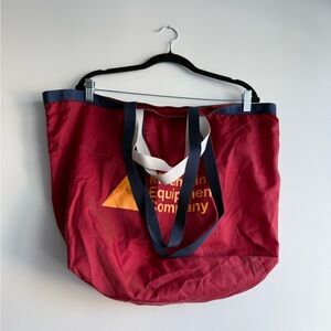 Maroon Red Vintage 15x 23" Mountain Equipment Company MEC Shopping Carrier Bag